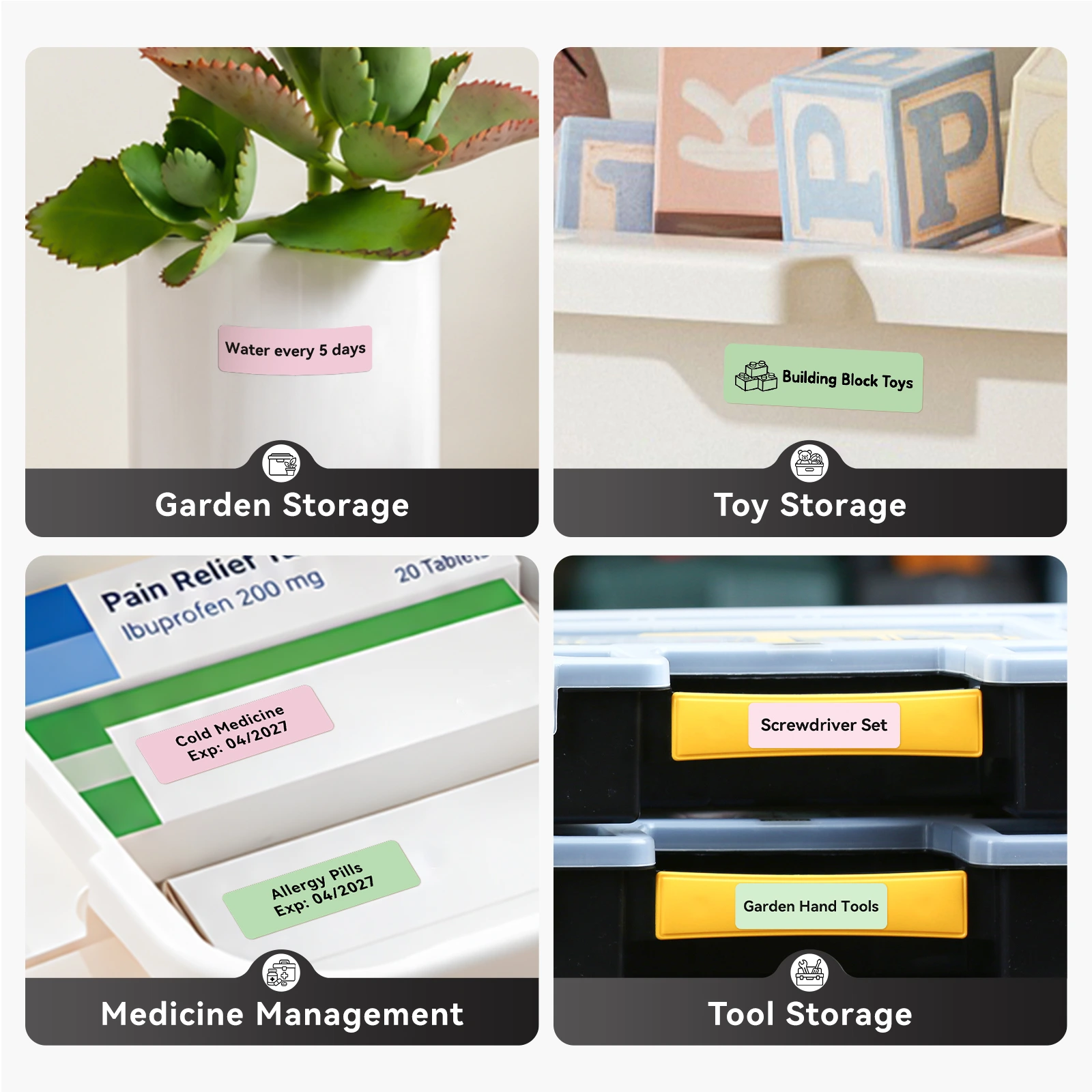 NIIMBOT D Series Color Labels, Tear&Scratch Proof, Thermal, for Home，School