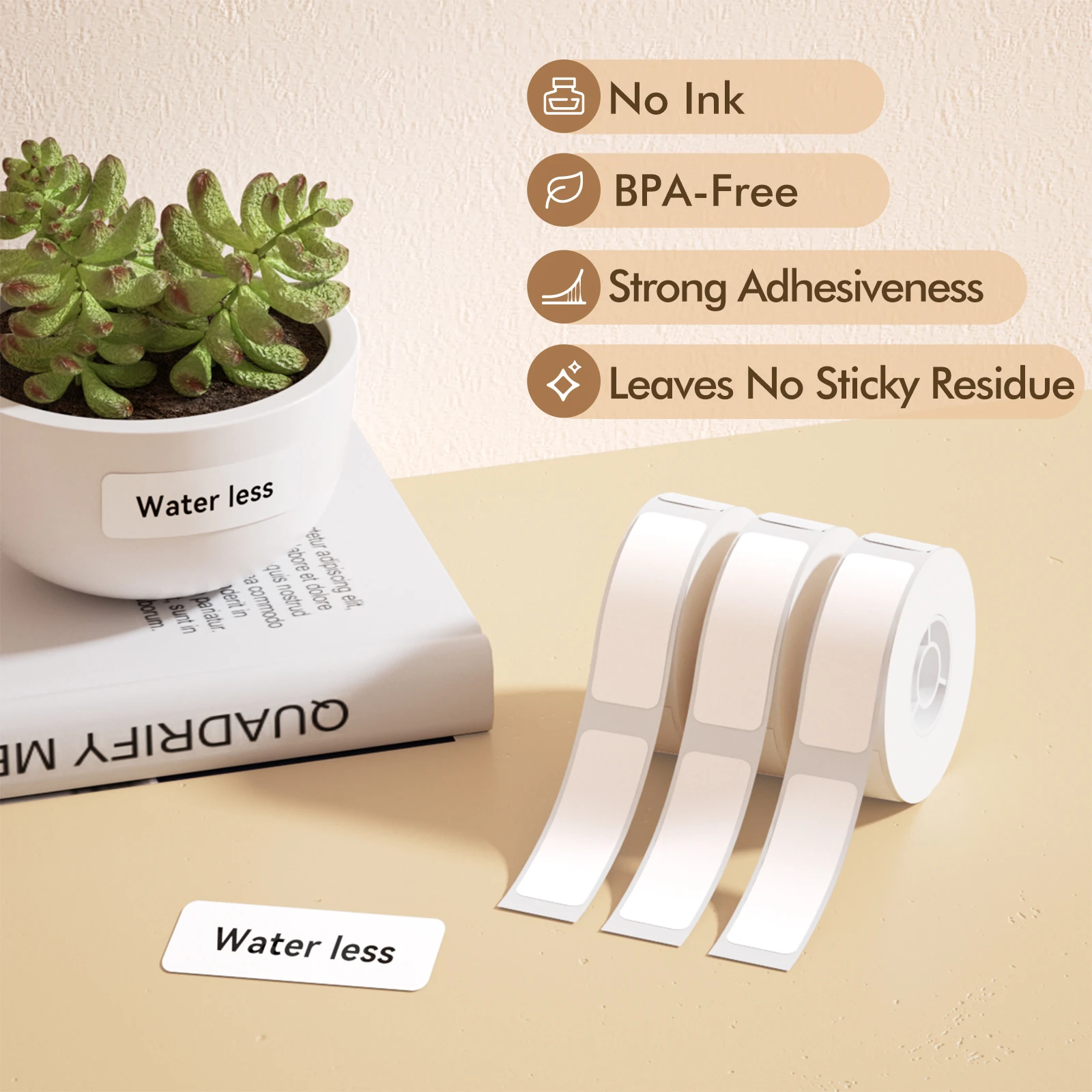 NIIMBOT D Series Color Labels, Tear&Scratch Proof, Thermal, for Home，School
