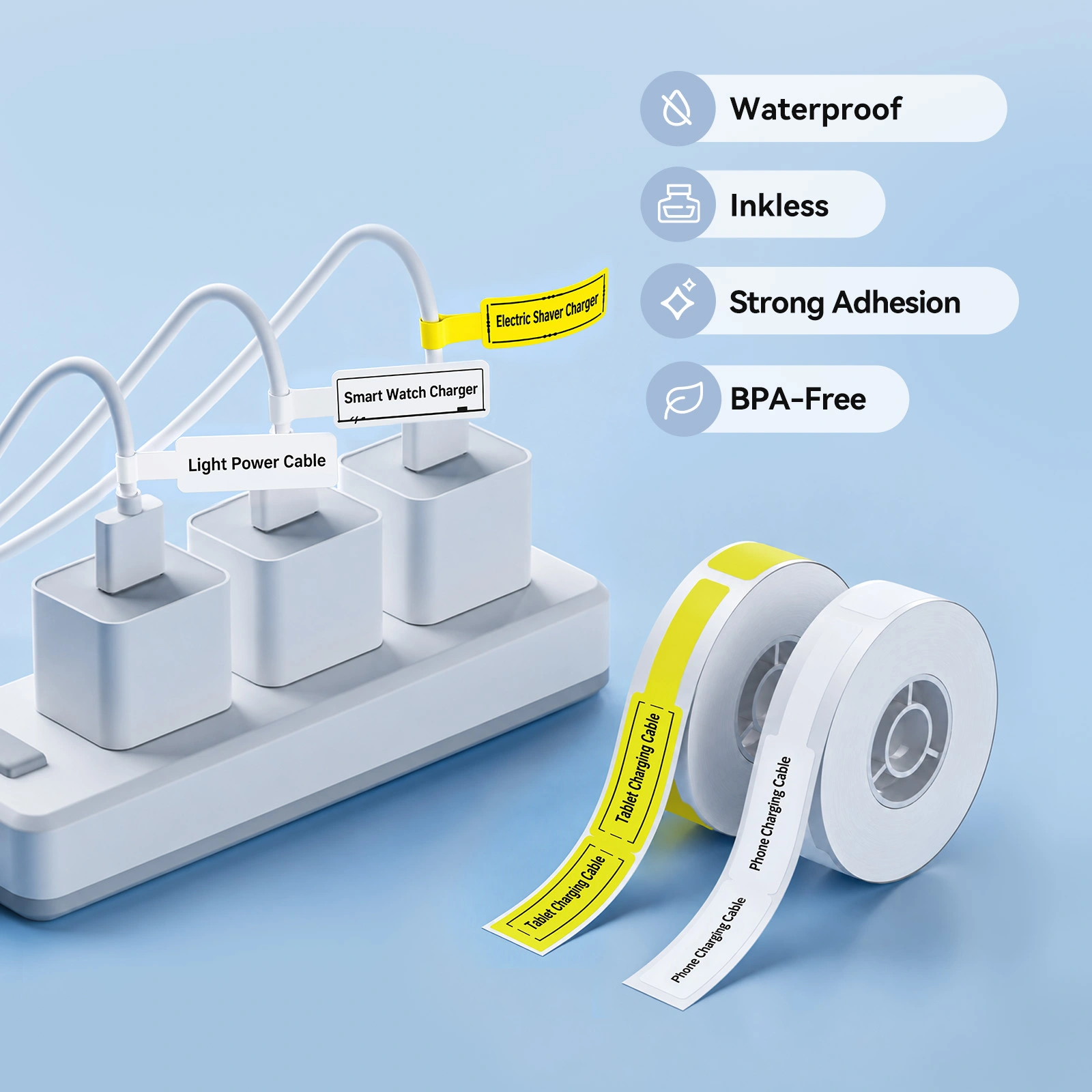 NIIMBOT D Series Cable Labels, Oil&Scratch Proof, Thermal, for Cable Sorting