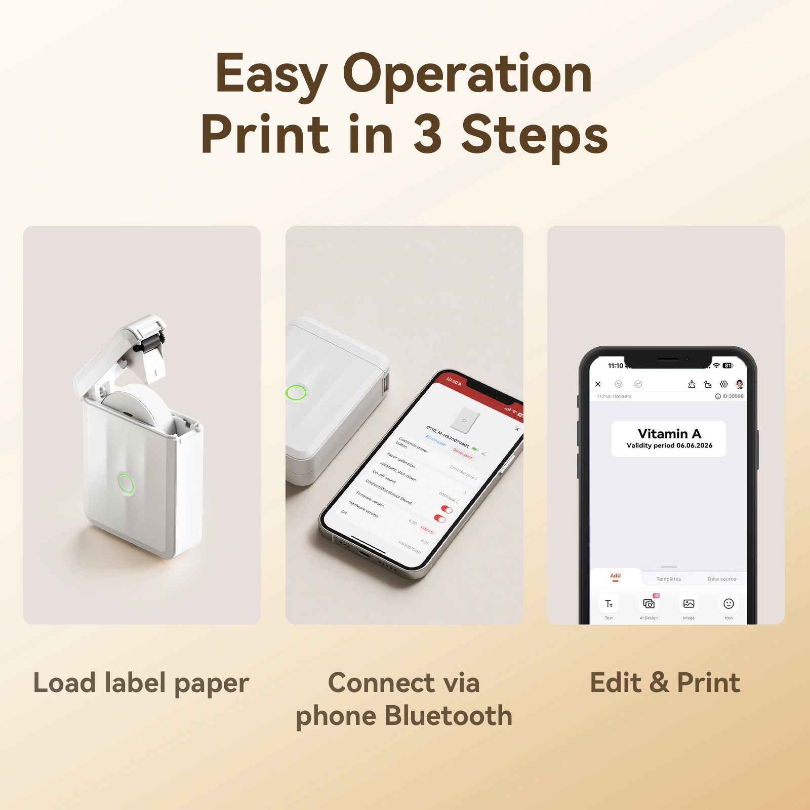 NIIMBOT D Series Cable Labels, Oil&Scratch Proof, Thermal, for Cable Sorting