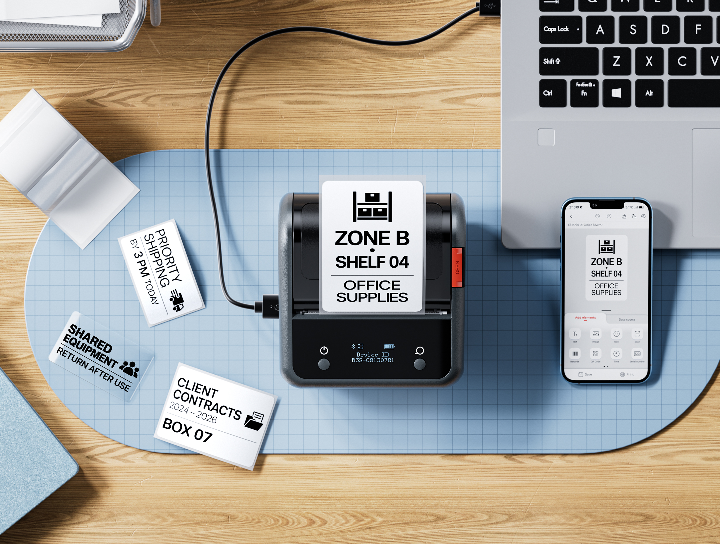 NIIMBOT B3S Thermal Label Printer - Streamline Labeling and Receipt Printing product image