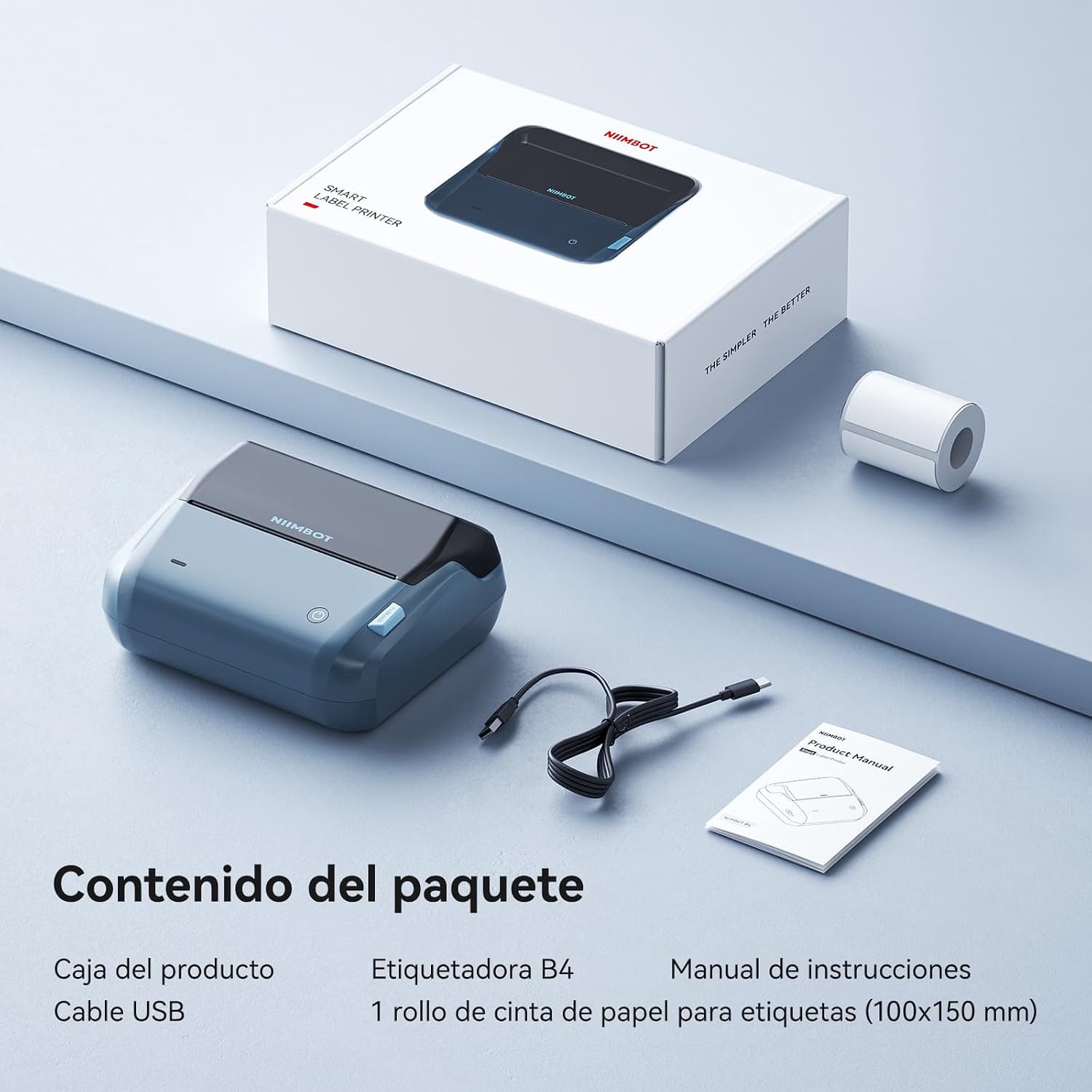NIIMBOT B4 4-Inch Thermal Label Printer for Shipping Label, Package Label & Warehouse Logistic