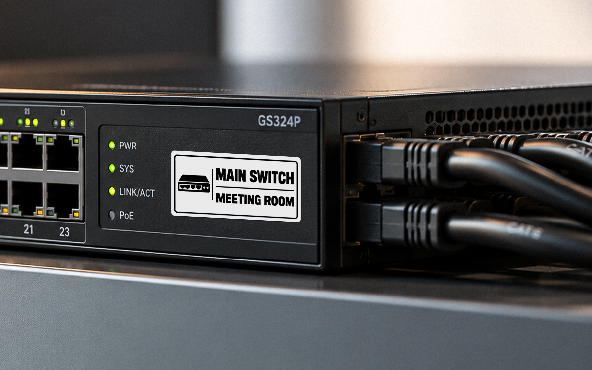 Network Communication Equipment Label scene