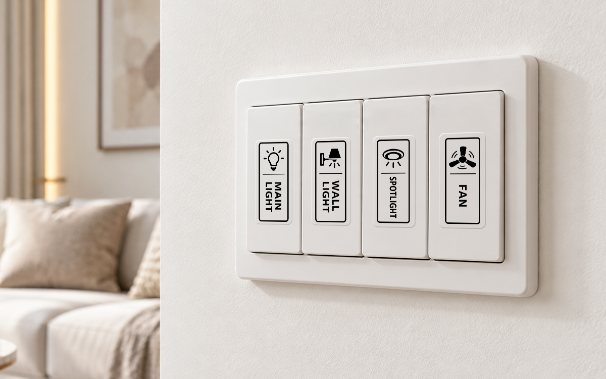 Multi-Gang Wall Switch Identification scene