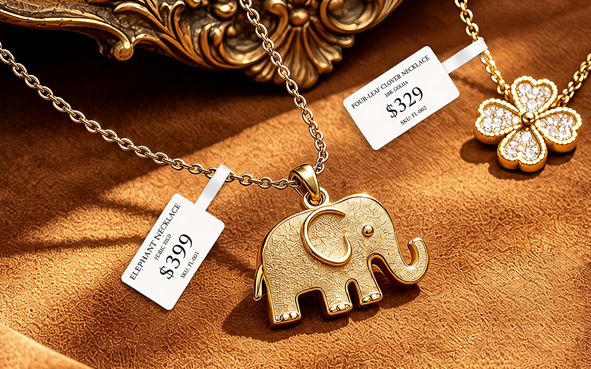 Jewellery Price Labels scene