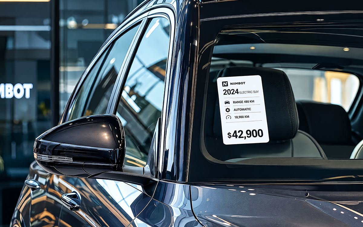 Vehicle Showroom Price Labels scene