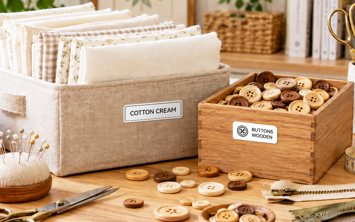 Sewing Supply Labels scene