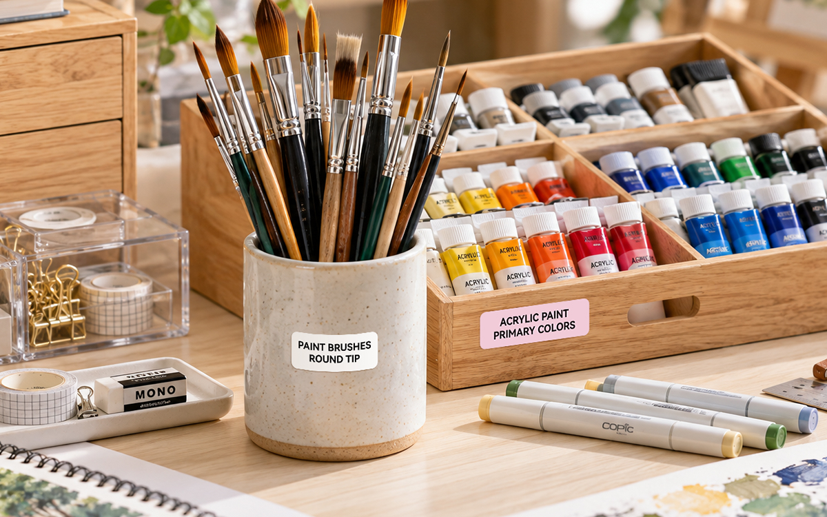 Art Supply Labels scene