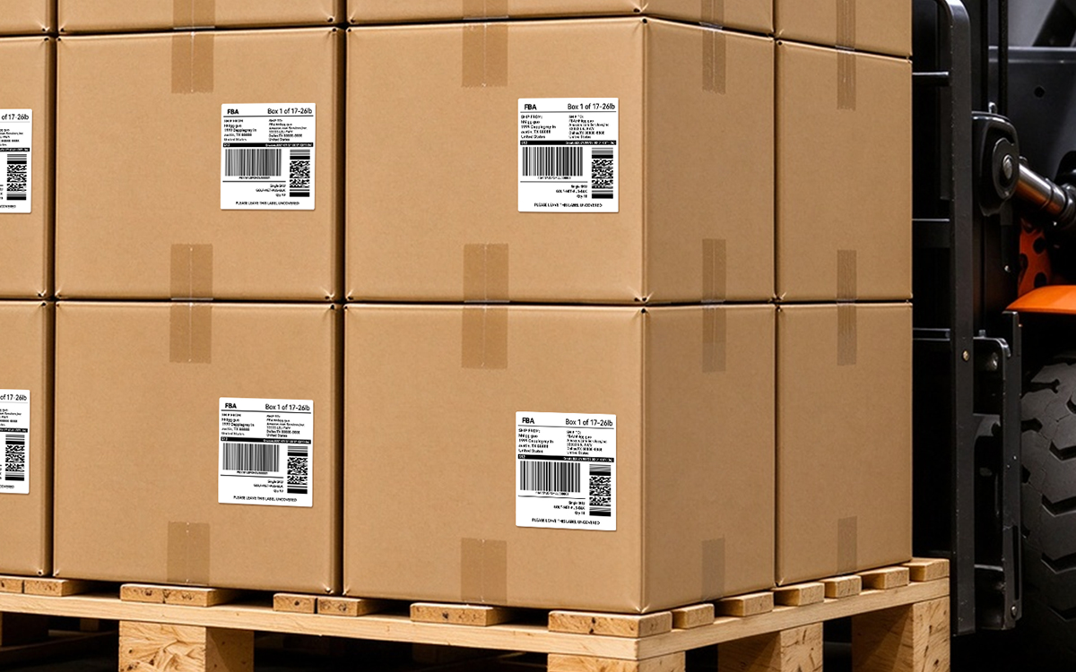 Pallet Cargo Batch Labeling scene