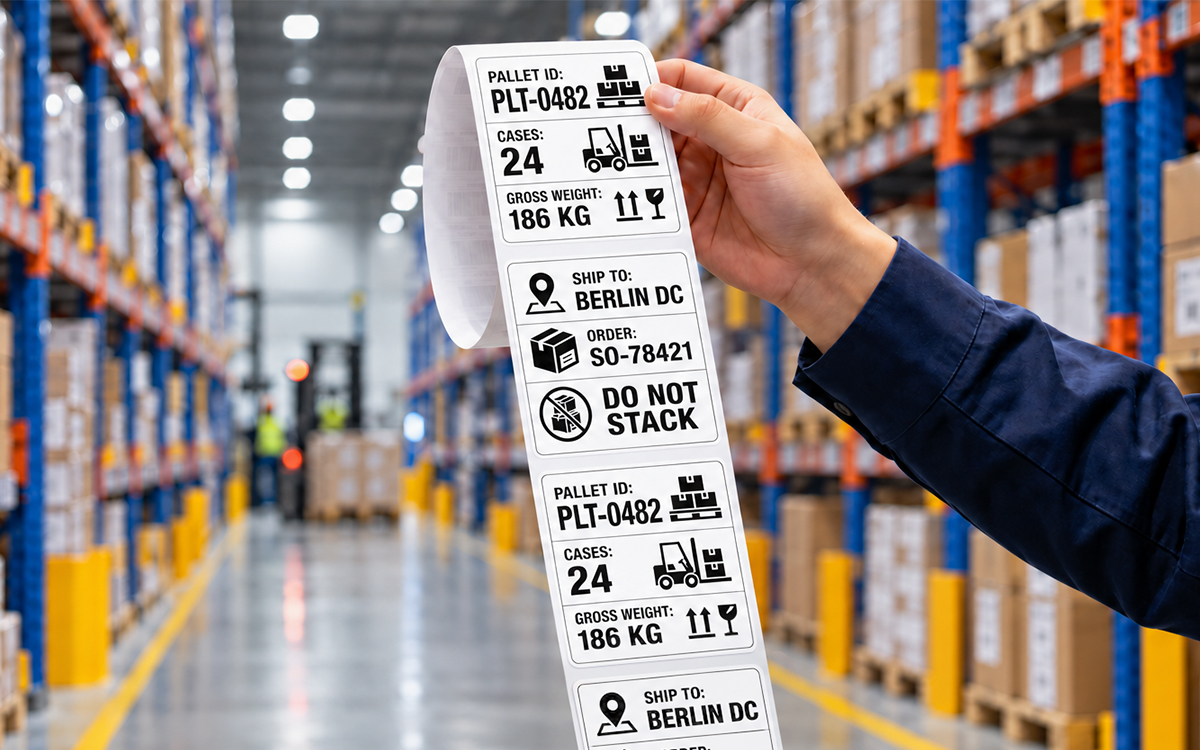 Warehouse Pallet Shipping Stickers scene