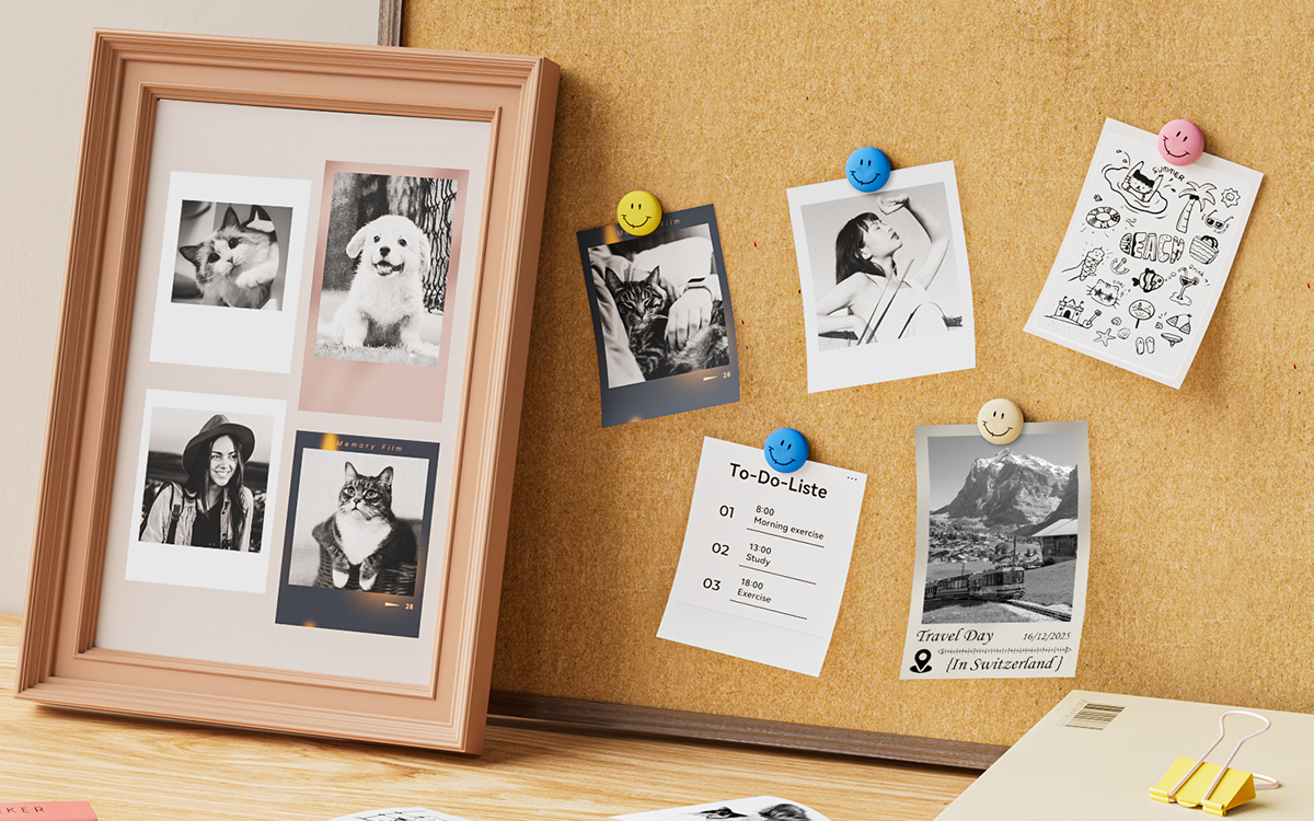 Photo Wall Custom Labels scene