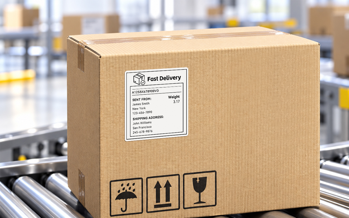 Express Parcel Labeling scene