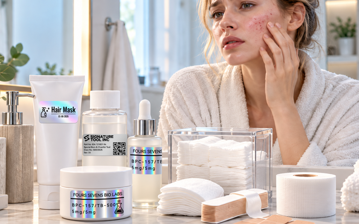 Skin Repair / Wound Care Reagent Labels scene