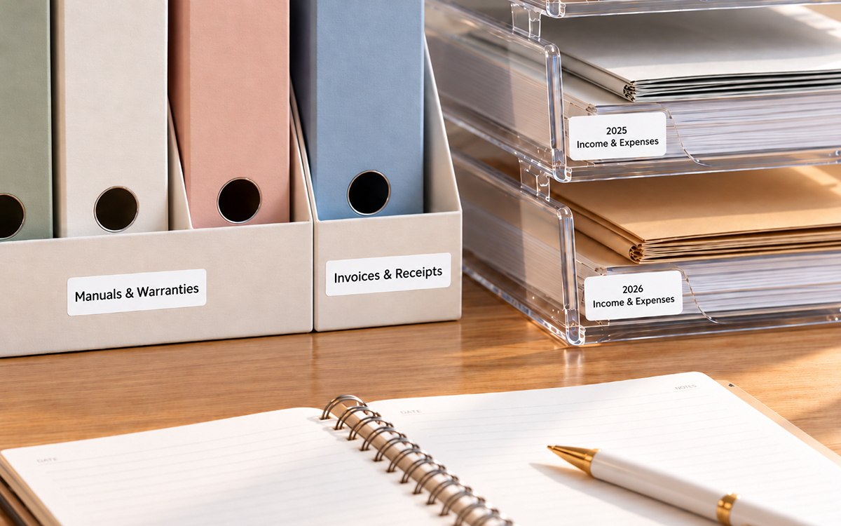 Home Office File Labels scene