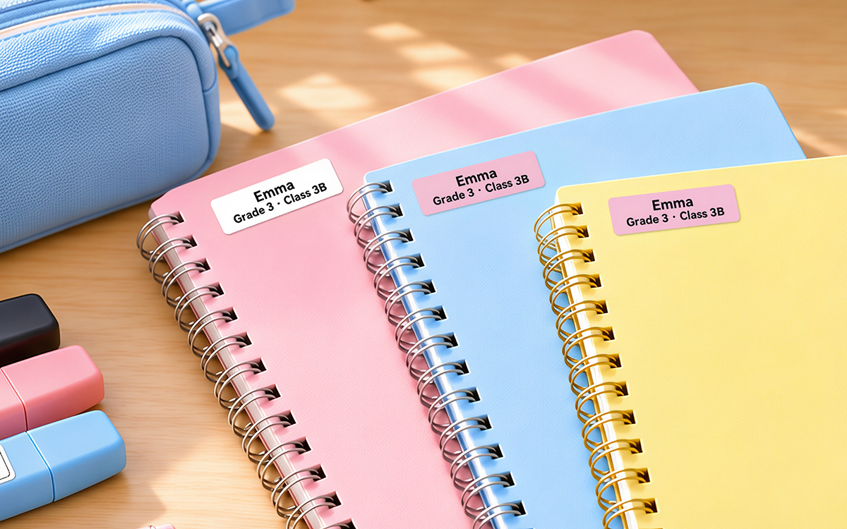 School Supply Labels scene
