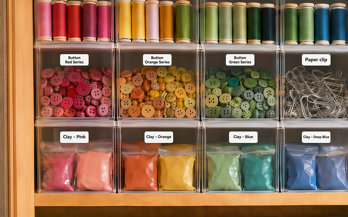 Craft Supply Storage Labels scene