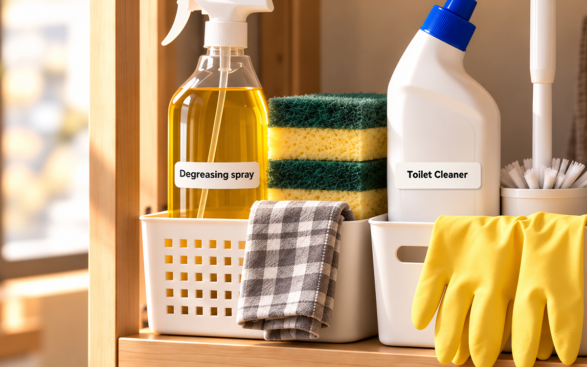 Cleaning Zone Labels scene