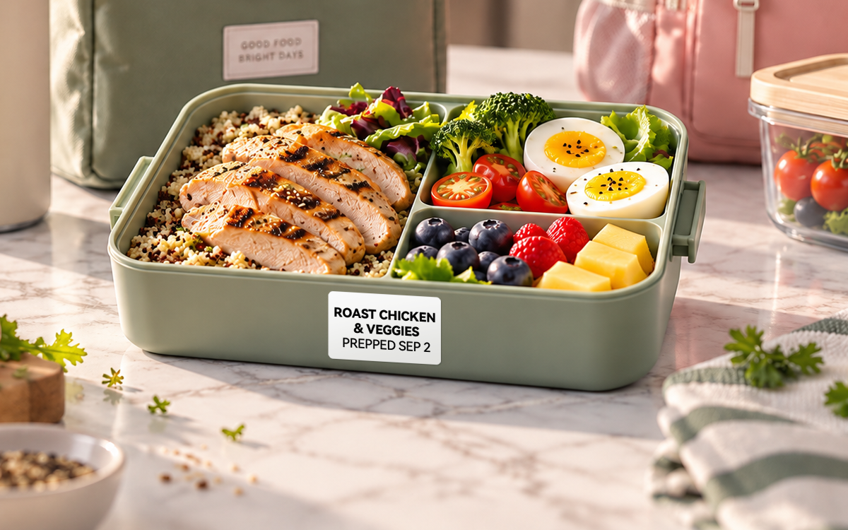 Meal Prep Storage Labels scene