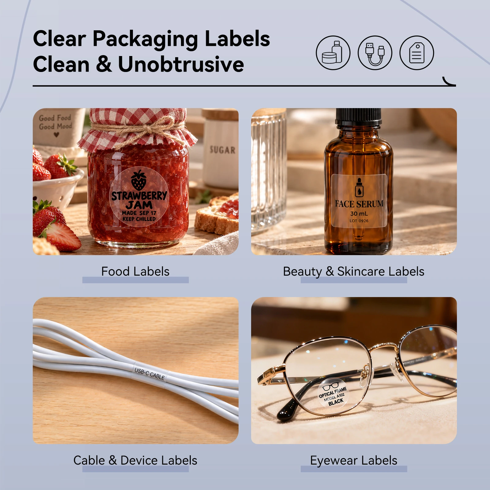 NIIMBOT B1 Thermal Label Maker | Small Business, Food, Office, Clothing & Transparent Labels