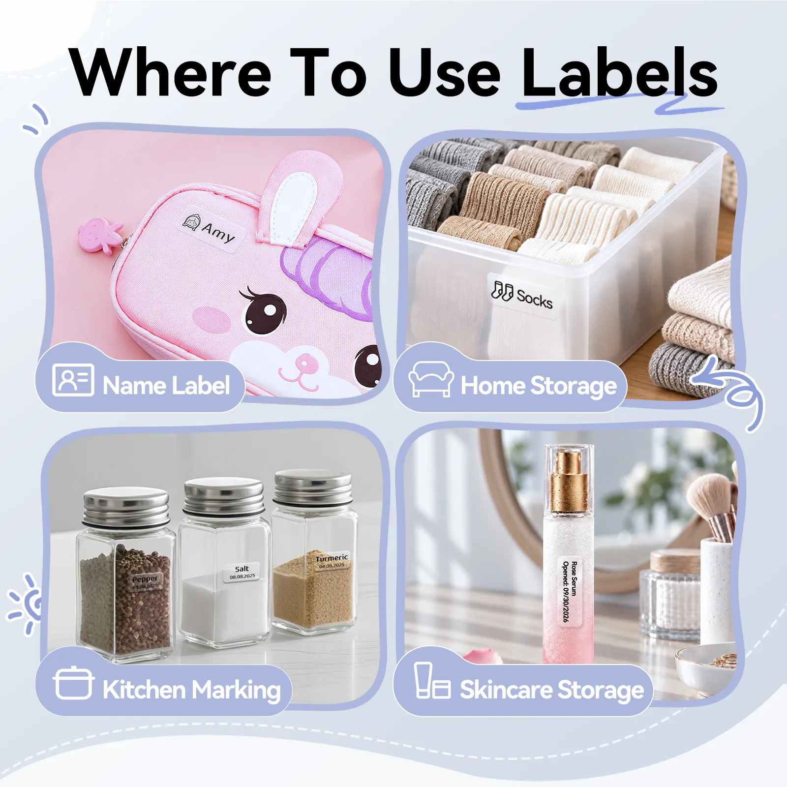 NIIMBOT D Series Transparent & Glow-in-the-Dark Label Tape, Waterproof, Thermal