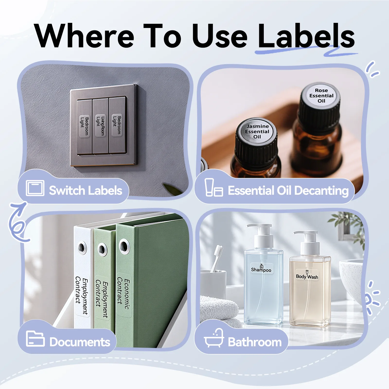 NIIMBOT D Series Transparent & Glow-in-the-Dark Label Tape, Waterproof, Thermal