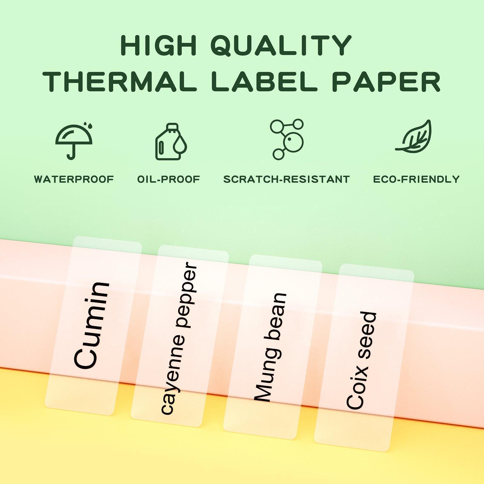 NIIMBOT D Series Transparent & Glow-in-the-Dark Label Tape, Waterproof, Thermal