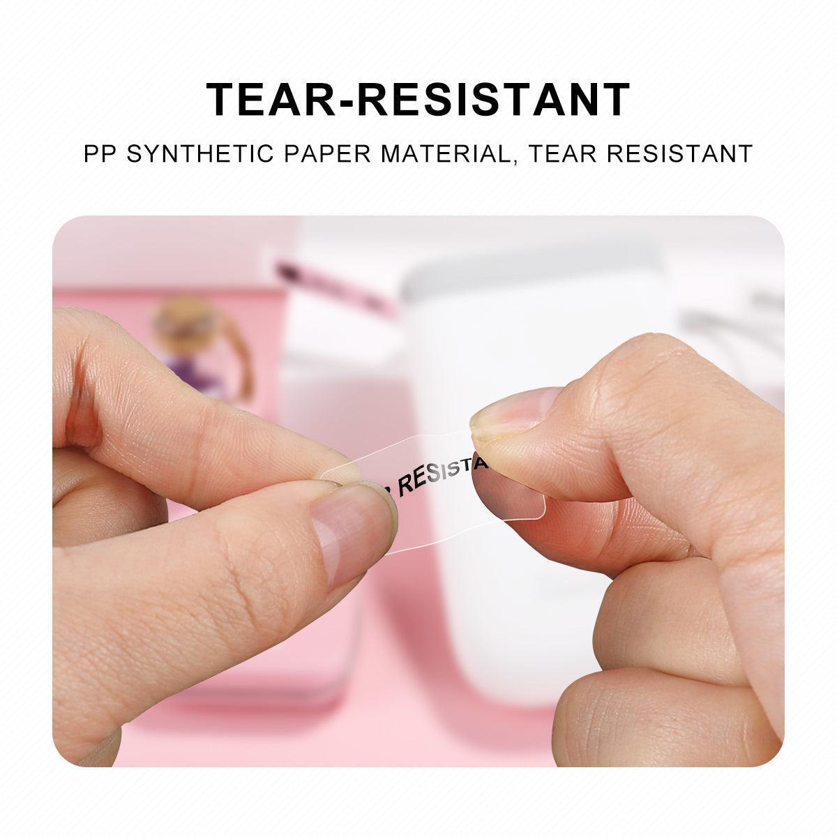 NIIMBOT D Series Transparent & Glow-in-the-Dark Label Tape, Waterproof, Thermal