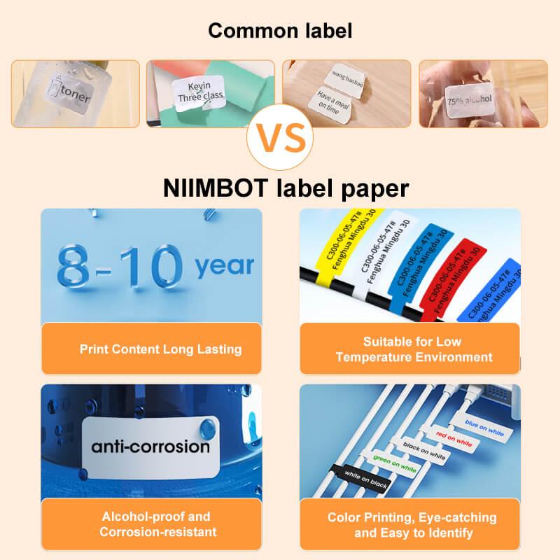 NIIMBOT Pure Label Stickers for N1, Durable PET Material, No Fading