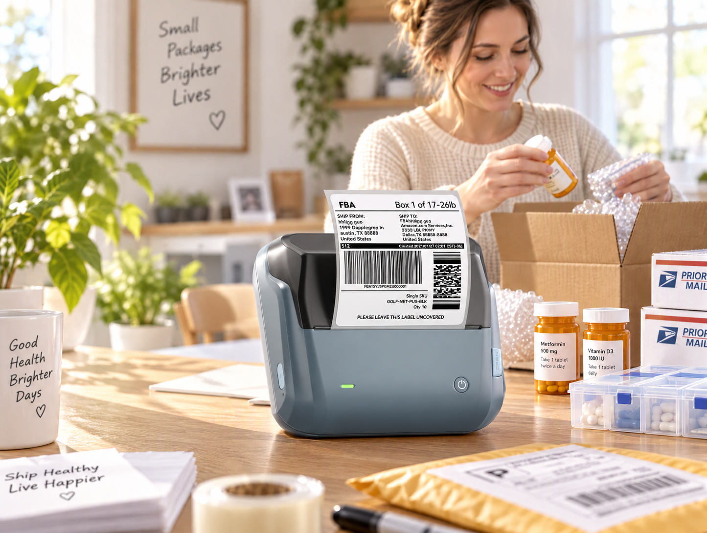 NIIMBOT B4 4-Inch Thermal Label Printer for Shipping Label, Package Label & Warehouse Logistic product image