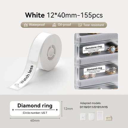 NIIMBOT D Series Color Labels, Tear&Scratch Proof, Thermal, for Home，School