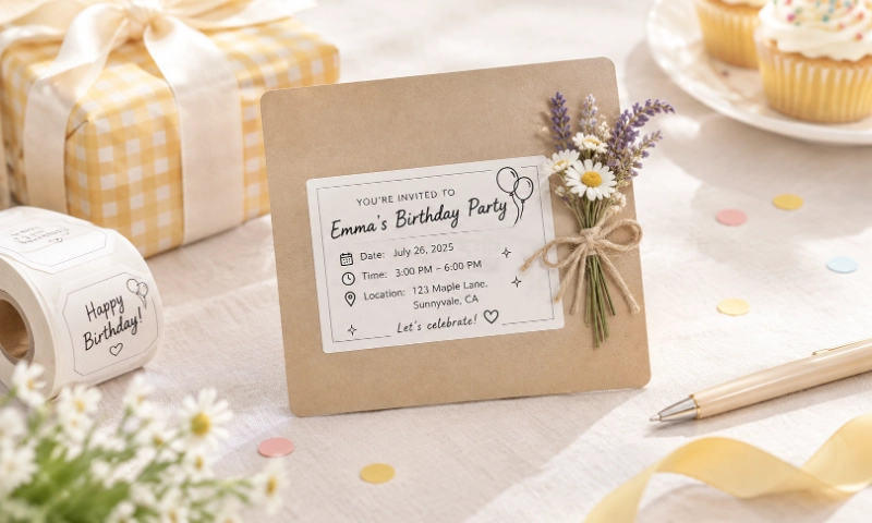Make Personalized Greeting Cards With Printed Labels