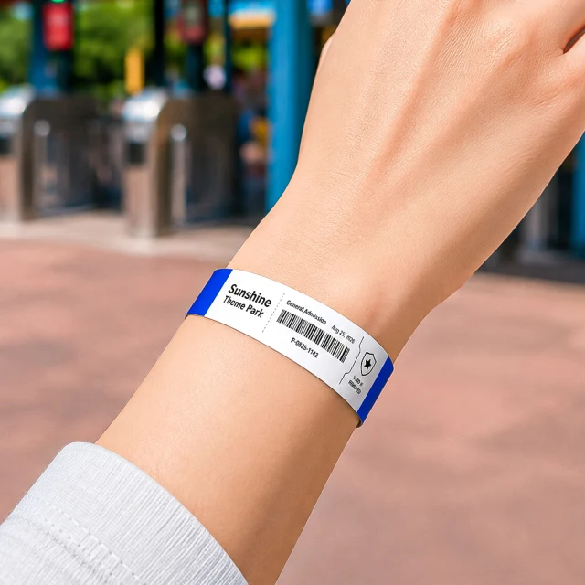 Wristband consumable in use