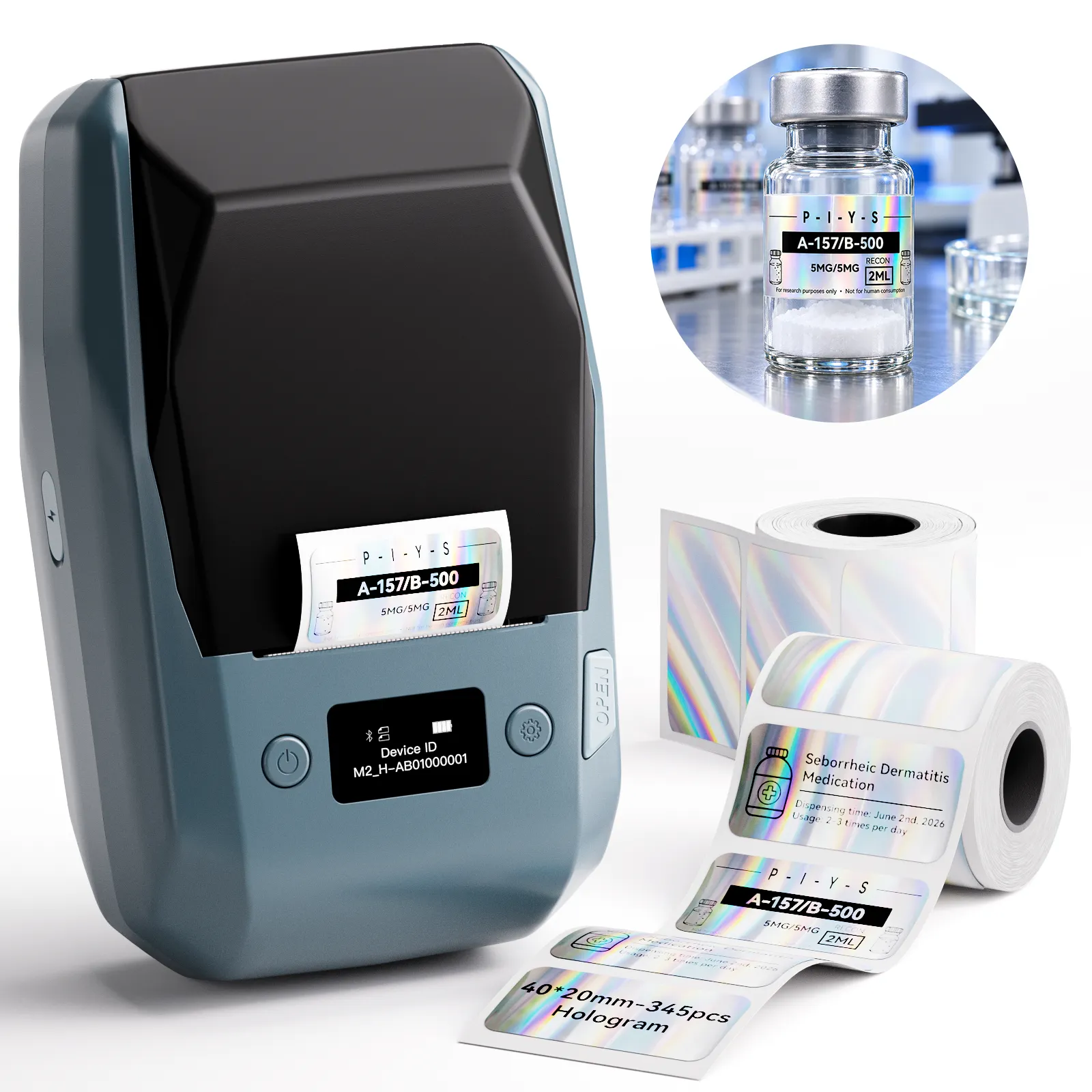 NIIMBOT M2 Thermal Transfer Label Maker, Smart Color Printing with Phones & PC for Office, Lab, Vial Bottle