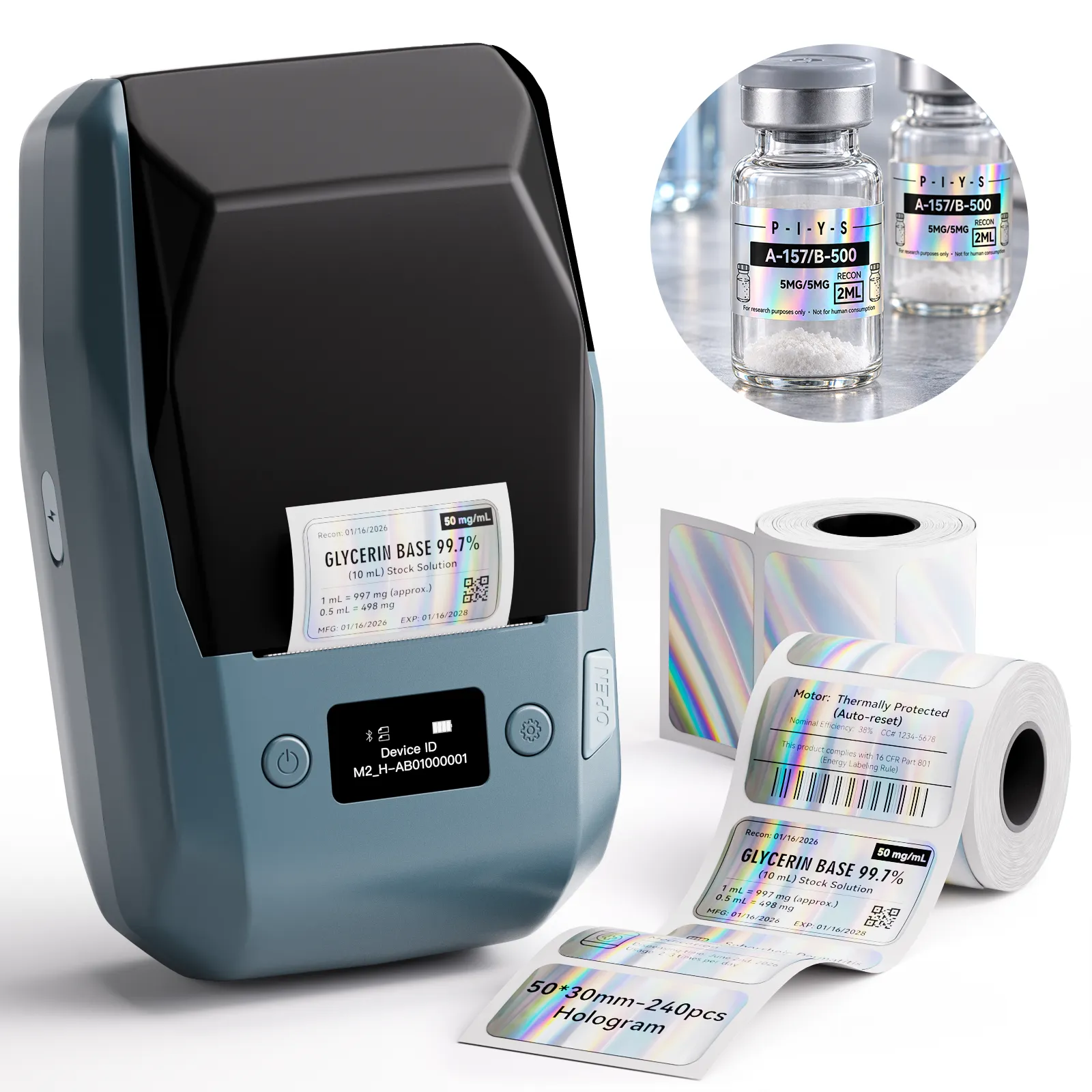 NIIMBOT M2 Thermal Transfer Label Maker, Smart Color Printing with Phones & PC for Office, Lab, Vial Bottle