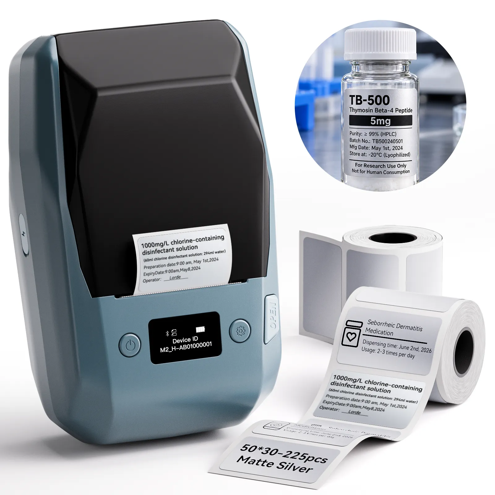 NIIMBOT M2 Thermal Transfer Label Maker, Smart Color Printing with Phones & PC for Office, Lab, Vial Bottle