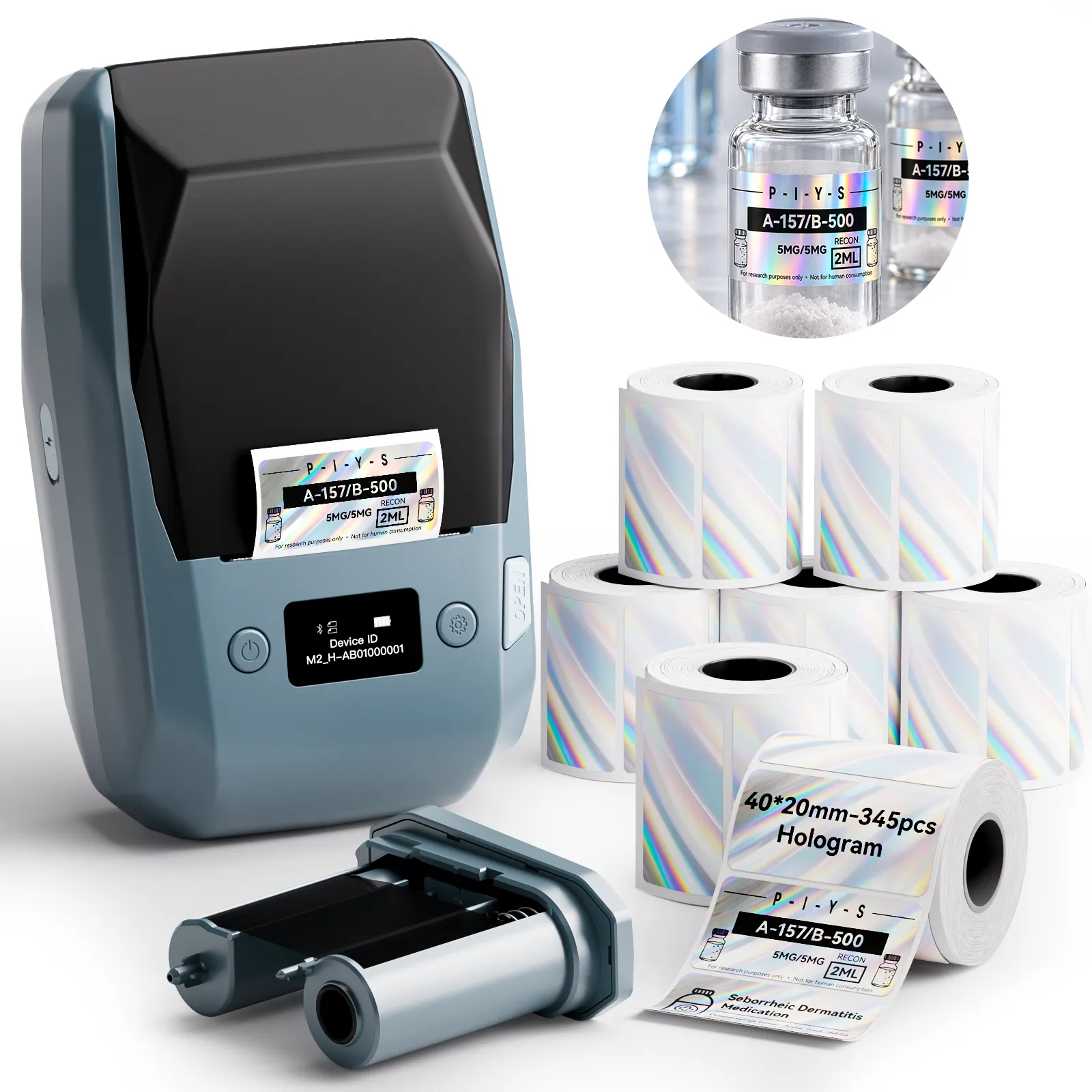 NIIMBOT M2 Thermal Transfer Label Maker, Smart Color Printing with Phones & PC for Office, Lab, Vial Bottle