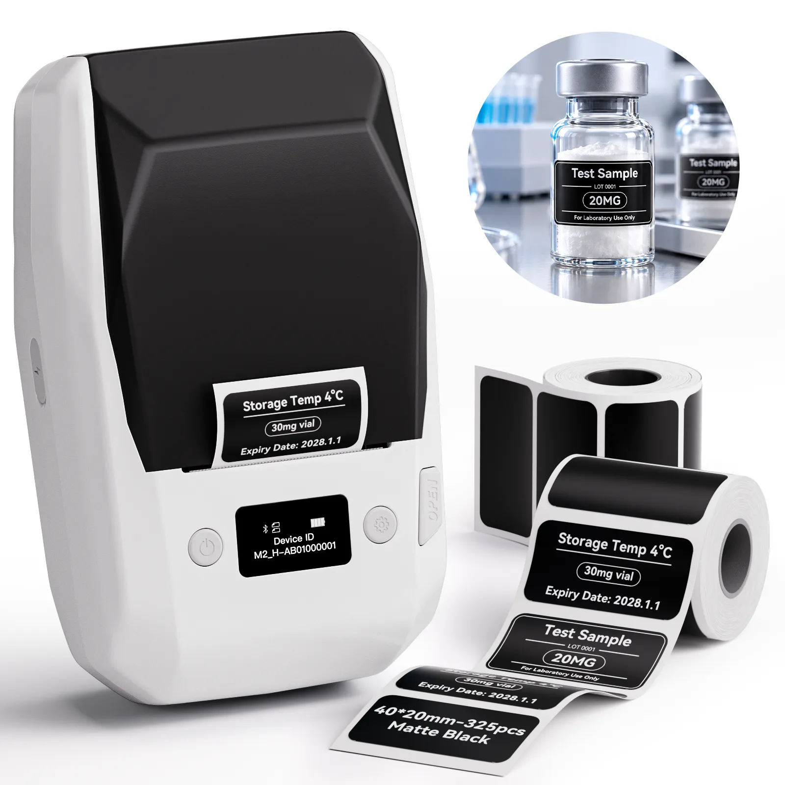 NIIMBOT M2 Thermal Transfer Label Maker, Smart Color Printing with Phones & PC for Office, Lab, Vial Bottle