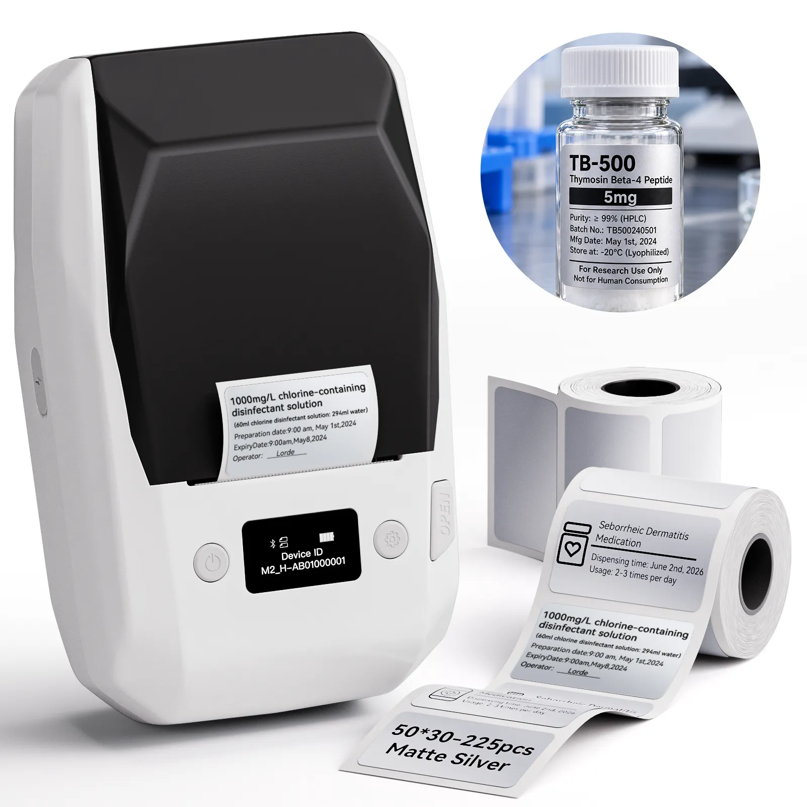 NIIMBOT M2 Thermal Transfer Label Maker, Smart Color Printing with Phones & PC for Office, Lab, Vial Bottle