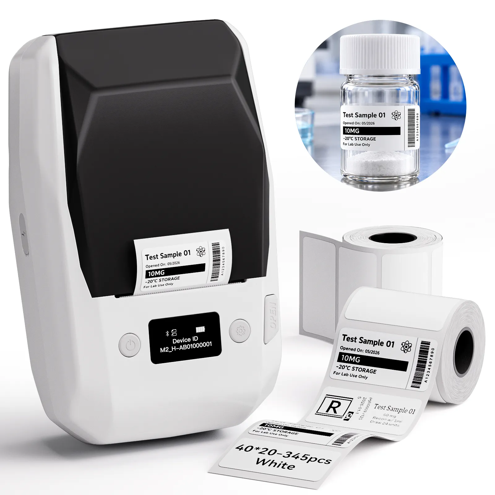 NIIMBOT M2 Thermal Transfer Label Maker, Smart Color Printing with Phones & PC for Office, Lab, Vial Bottle