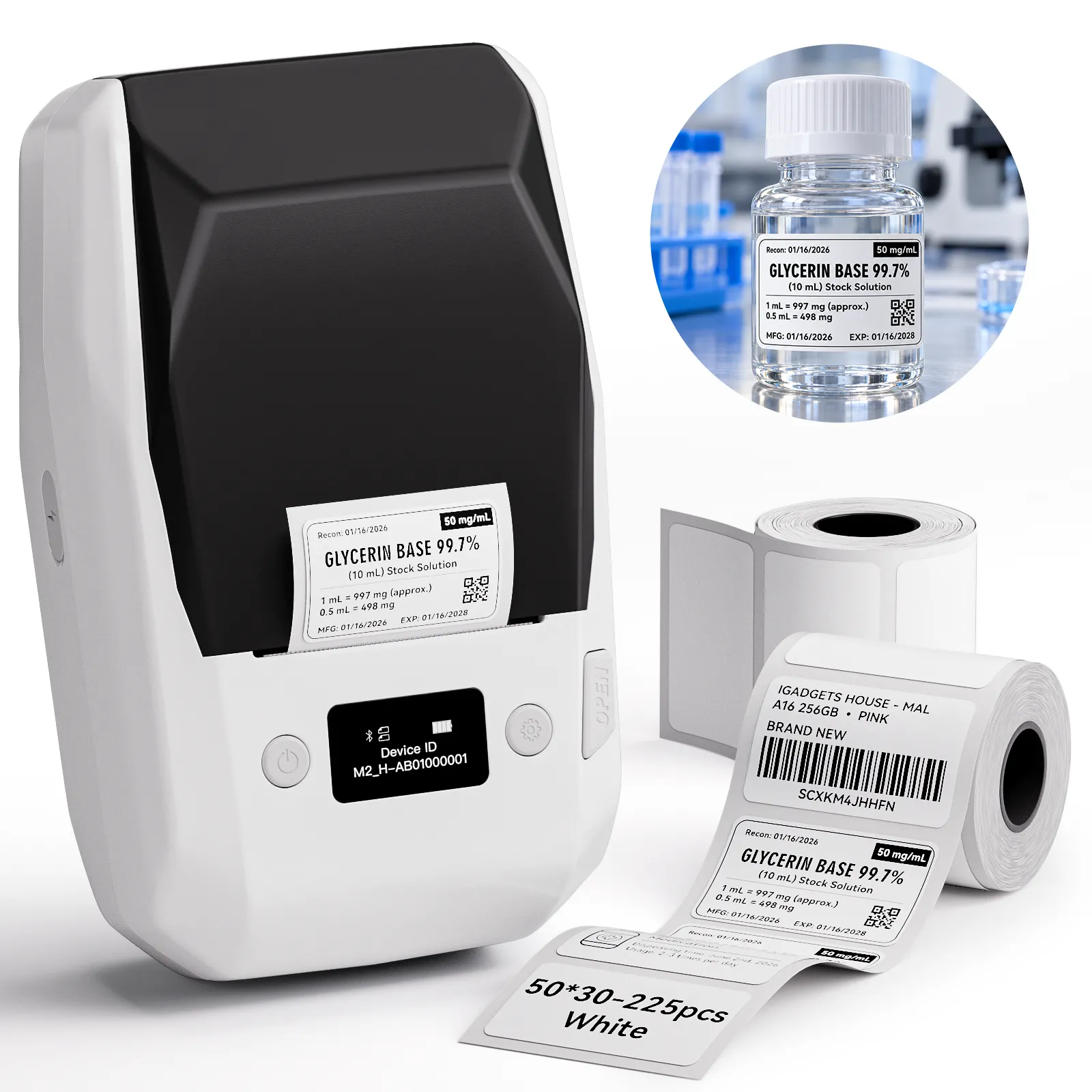 NIIMBOT M2 Thermal Transfer Label Maker, Smart Color Printing with Phones & PC for Office, Lab, Vial Bottle