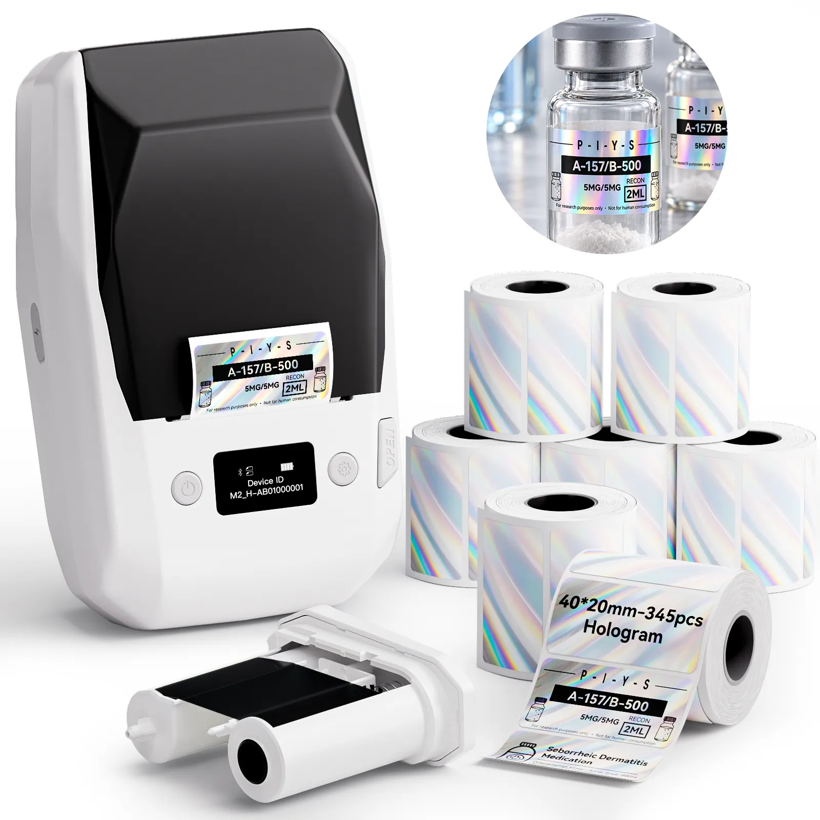NIIMBOT M2 Thermal Transfer Label Maker, Smart Color Printing with Phones & PC for Office, Lab, Vial Bottle