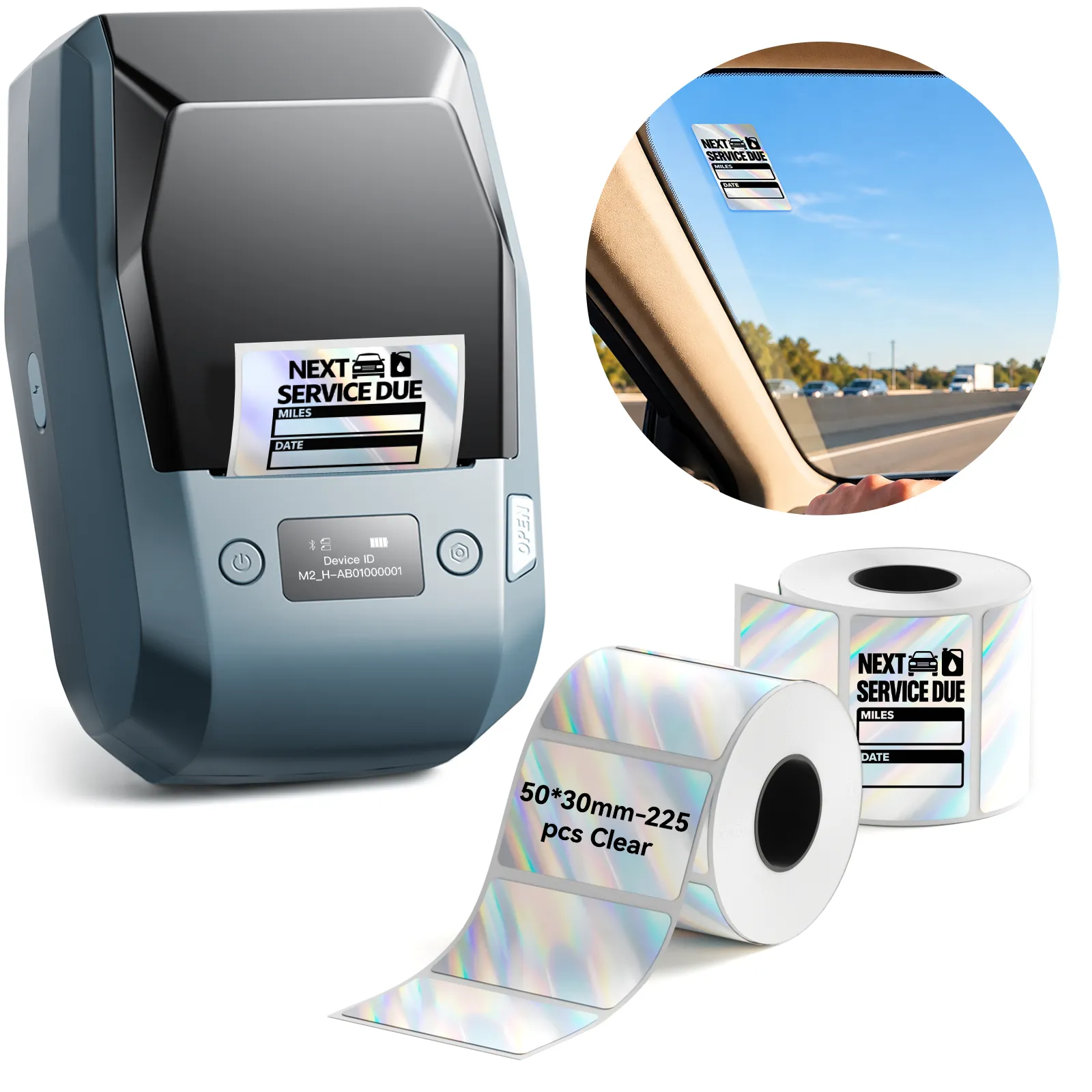 NIIMBOT M2 Thermal Transfer Label Maker, Smart Color Printing with Phones & PC for Vehicle maintenance reminder label