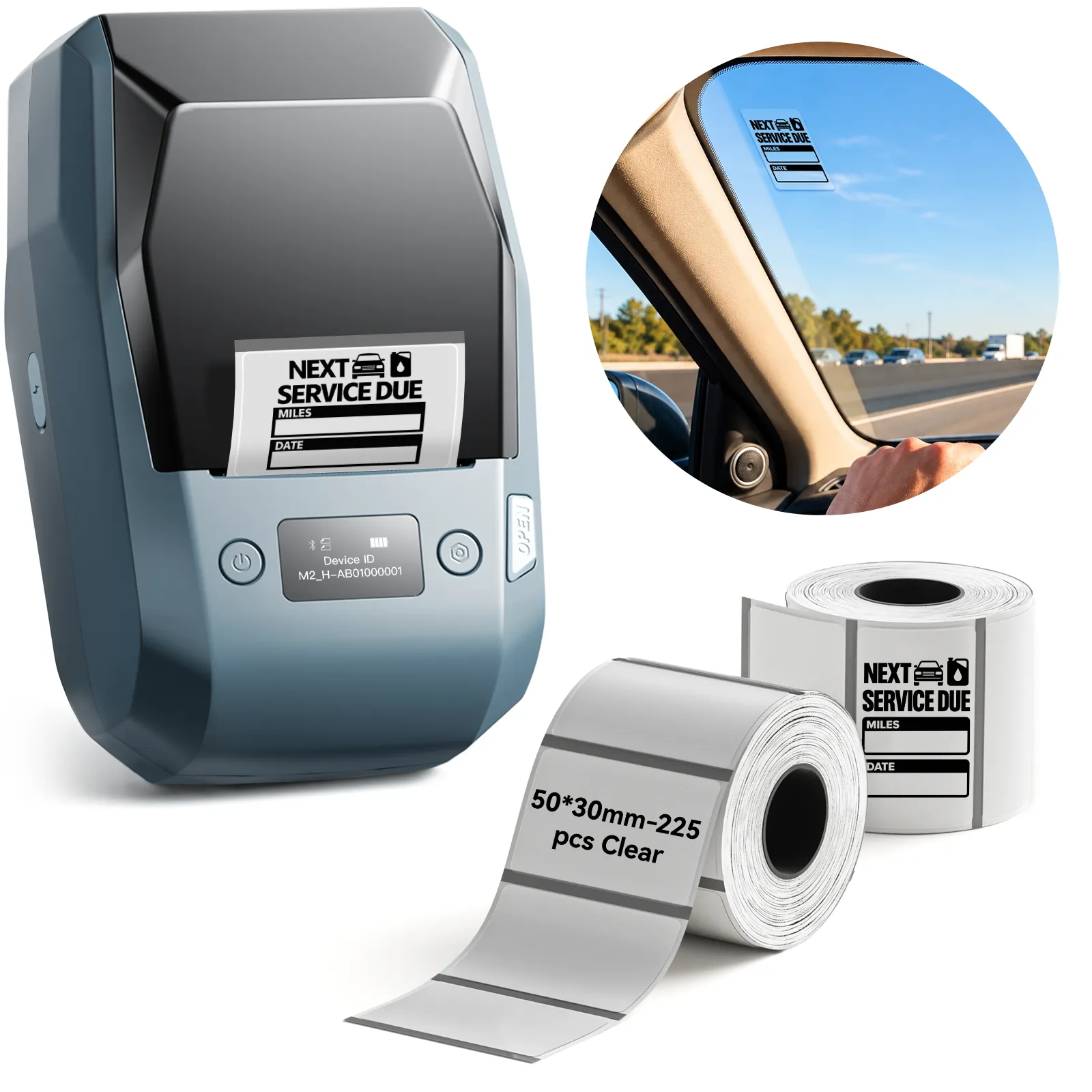 NIIMBOT M2 Thermal Transfer Label Maker, Smart Color Printing with Phones & PC for Vehicle maintenance reminder label
