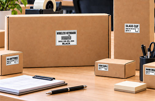 Office Order Label Printing scene