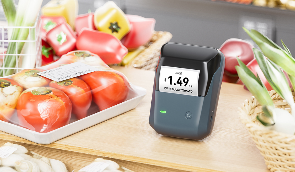NIIMBOT B1 Pro Red and Black Label Printer, 300 DPI High-Resolution Thermal Printer for Supermarket Price Tags and Shelf Labels product image