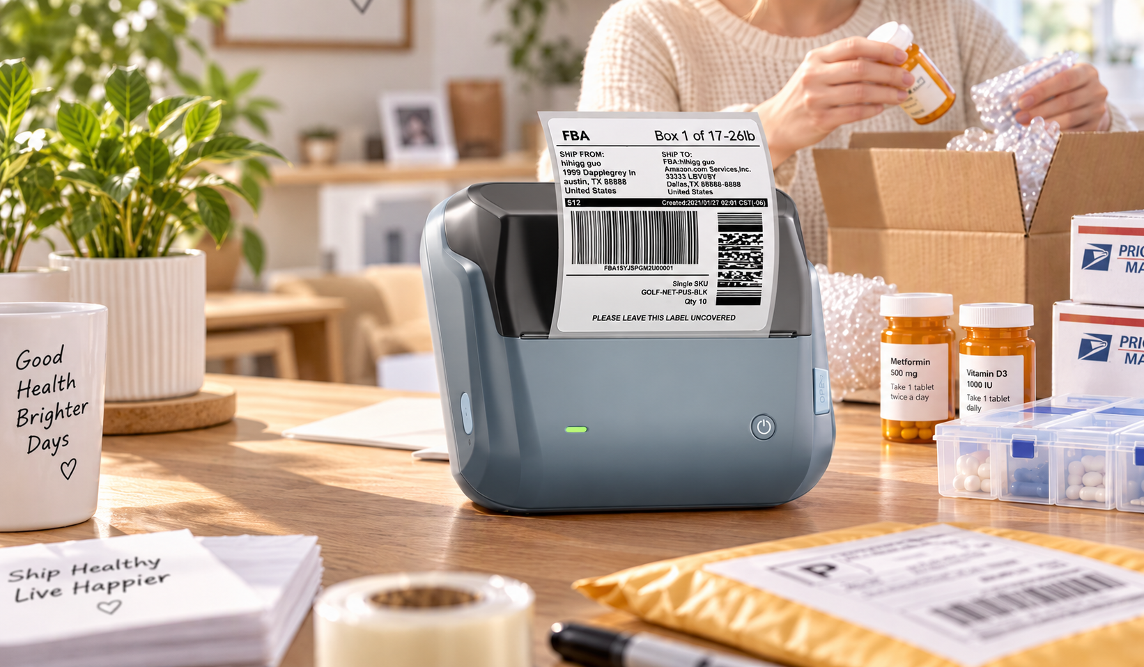 NIIMBOT B4 4-Inch Thermal Label Printer for Shipping Label, Package Label & Warehouse Logistic product image