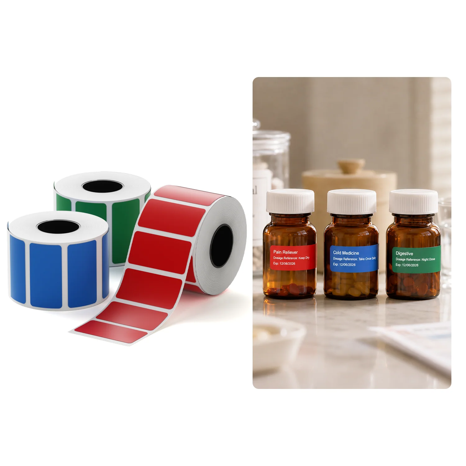 Label Paper for M2/M3, Suitable for Medicine Bottle Labeling