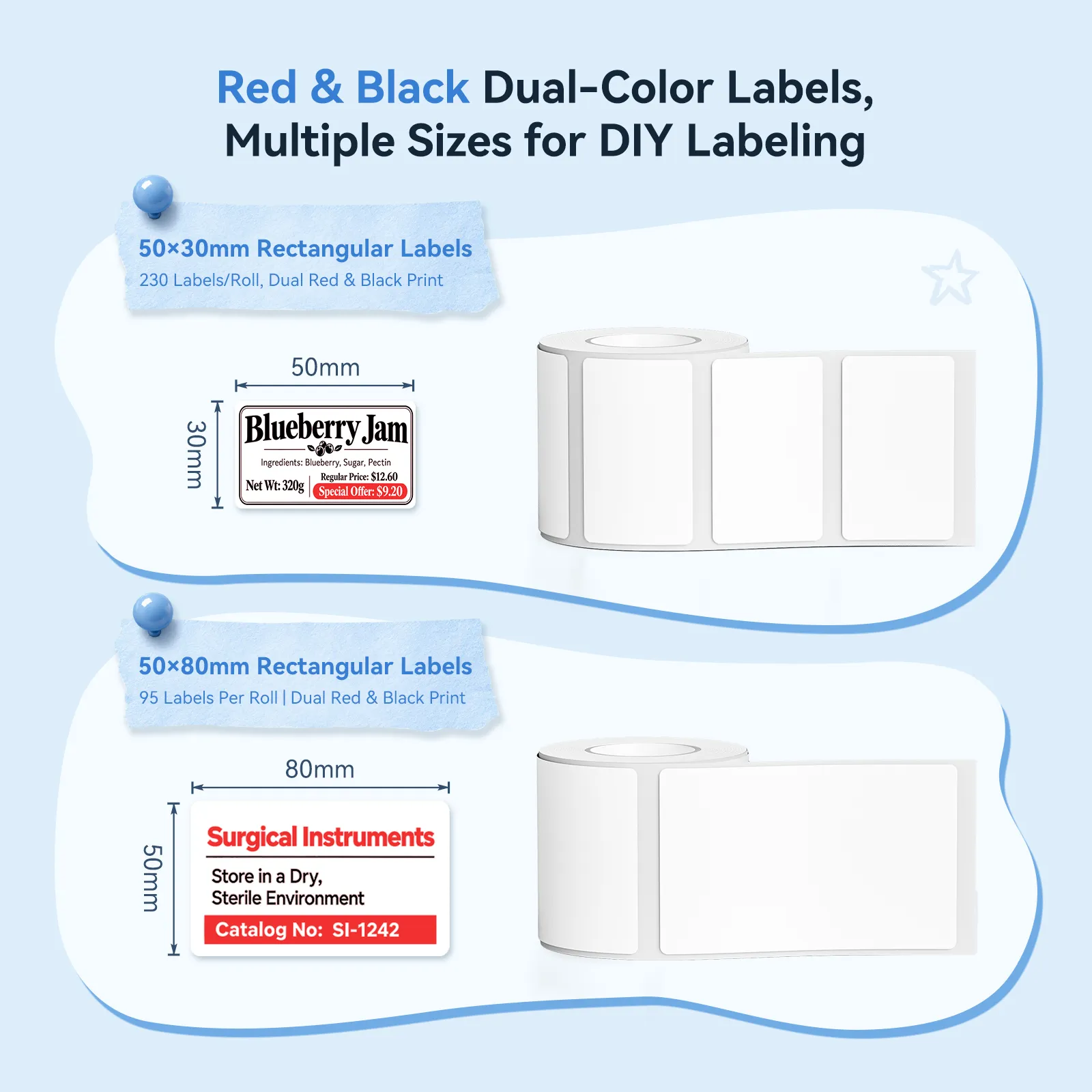 Red&Black Labels Only for B21 Pro, B1 Pro, B2 Pro
